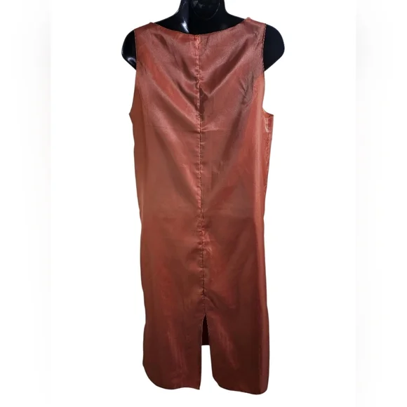 GGC by Jill London Rust Orange Sheath Maxi Dress Medium - Picture 6 of 10